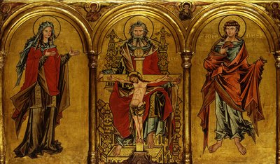 Altar Piece in Three Sections with the Throne of Grace by Unbekannt Unbekannt